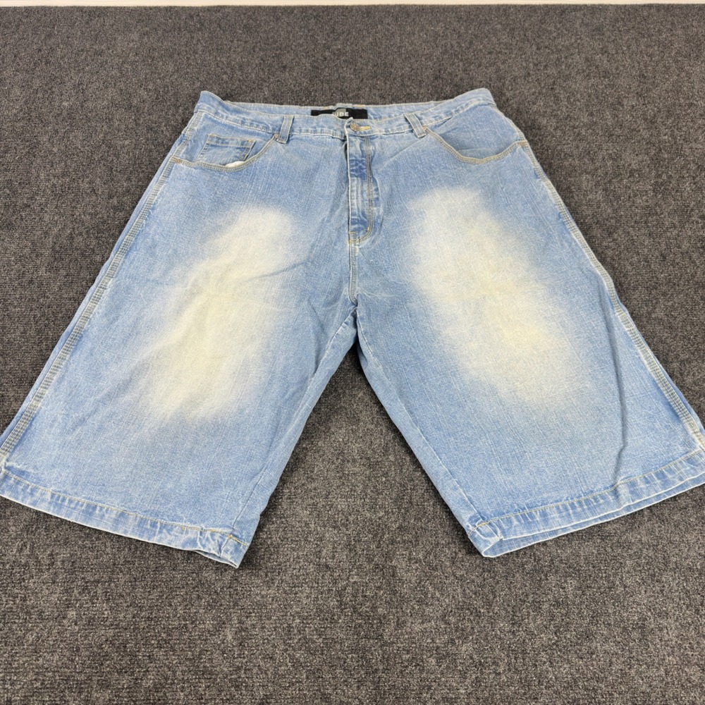 Cube Mens Baggy Denim Shorts Light Wash Relaxed Fit Size‎ 42 Streetwear Skater